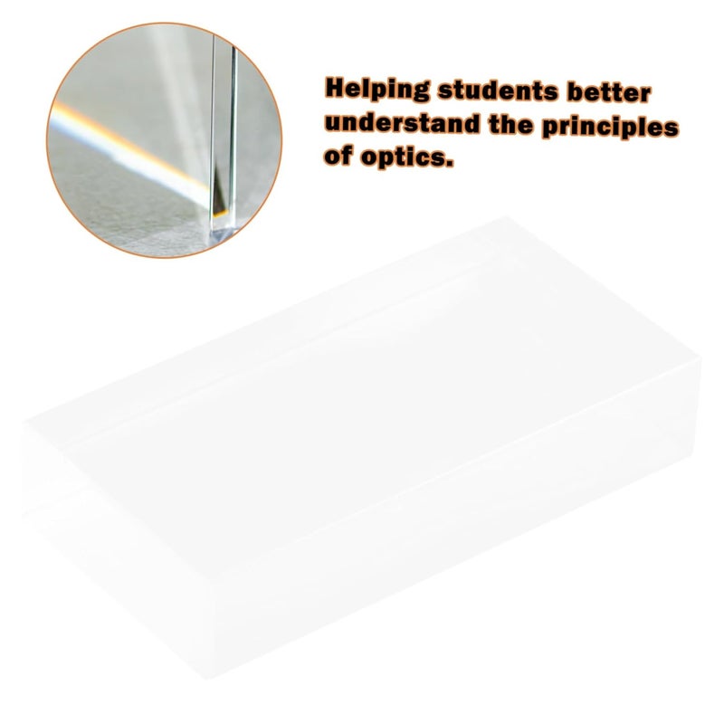 Frosted Glass Block Rectangular Physics Optics Refraction Experiment Teaching Tool - Image 5